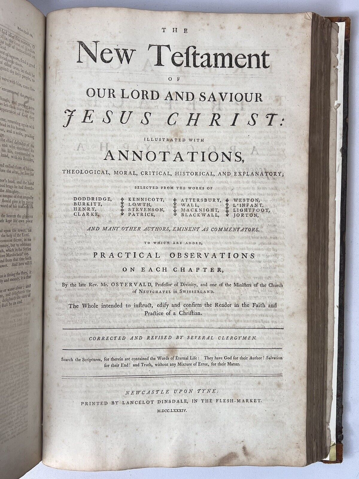 Antique King James Bible 1782-4 Ostervald