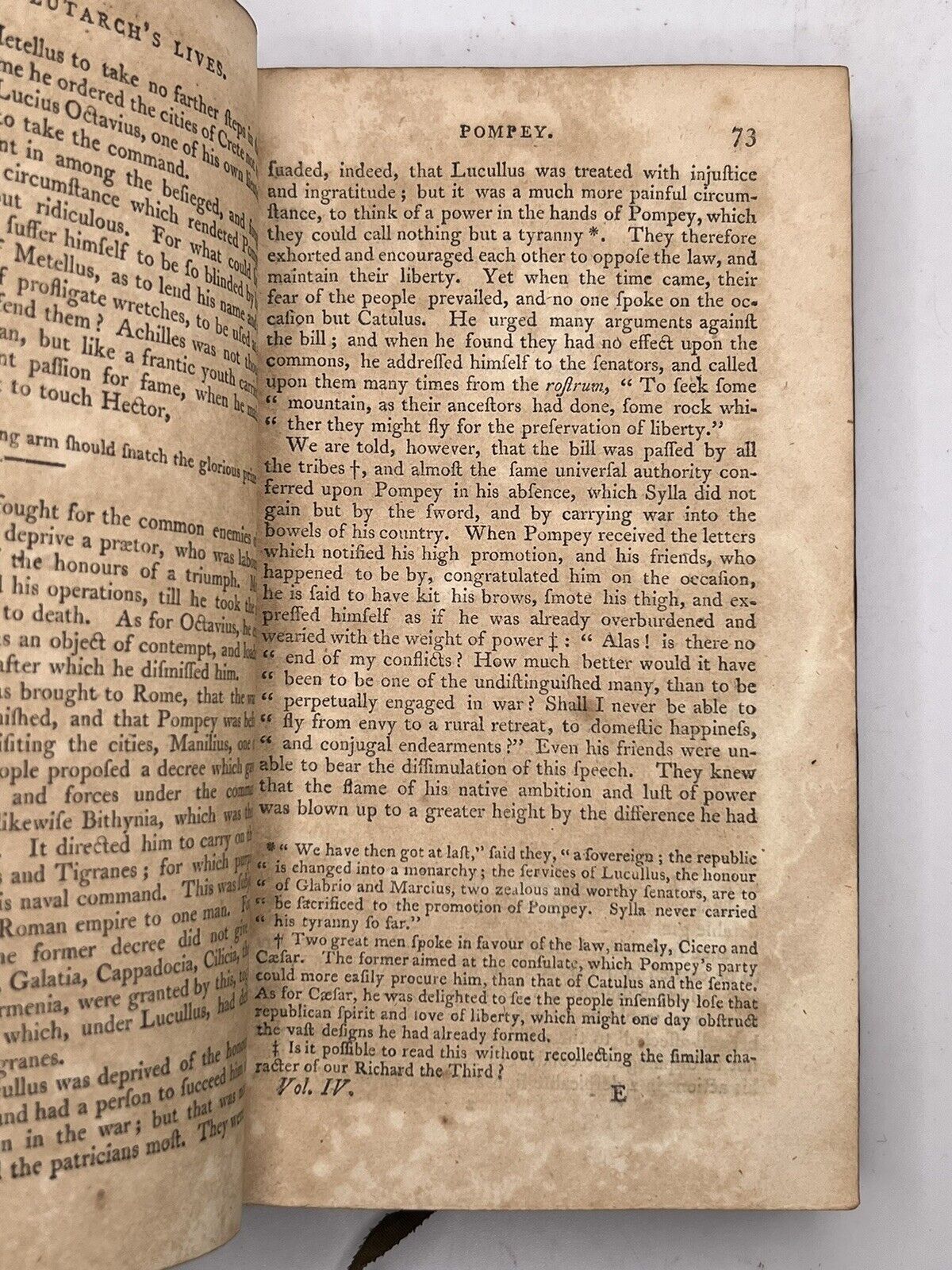 Plutarch's Lives 1798 Langhorne Edition