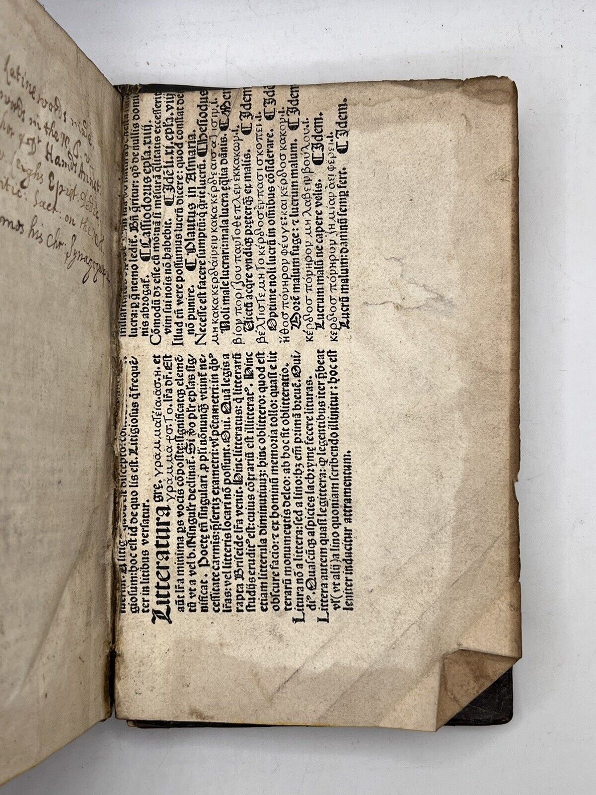 Greek-Latin Lexicon for the New Testament 1644