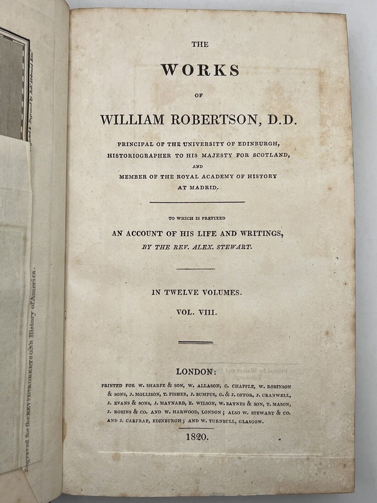 The Works of William Robertson 1820