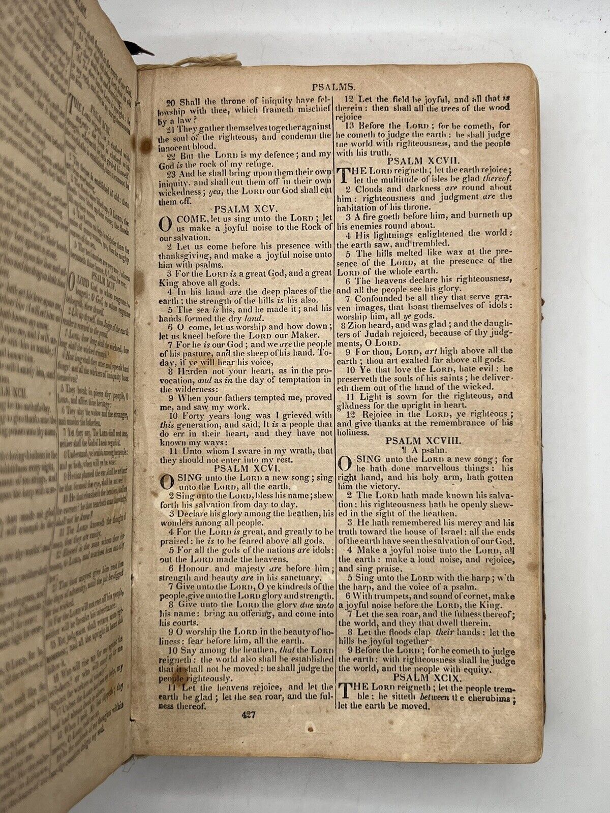 Antique King James Bible 1828 American Civil War Provenance