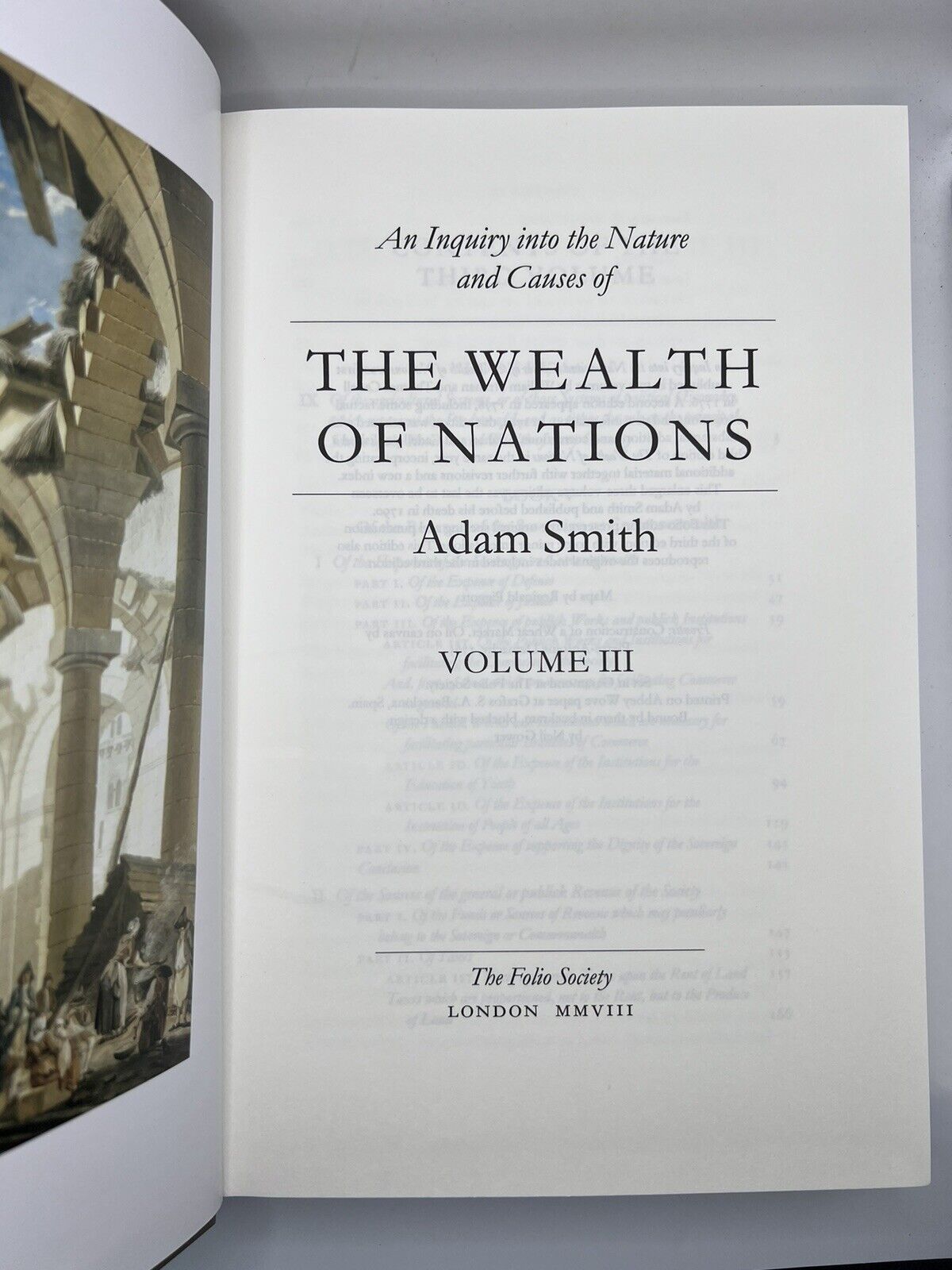 The Wealth of Nations by Adam Smith 2008 Folio Society