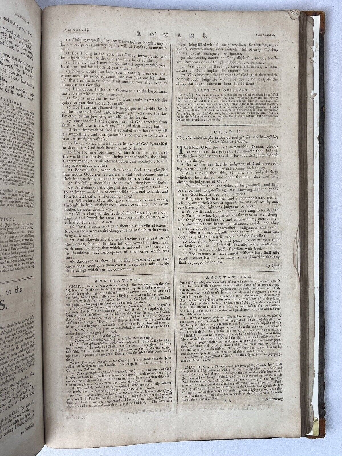Antique King James Bible 1782-4 Ostervald