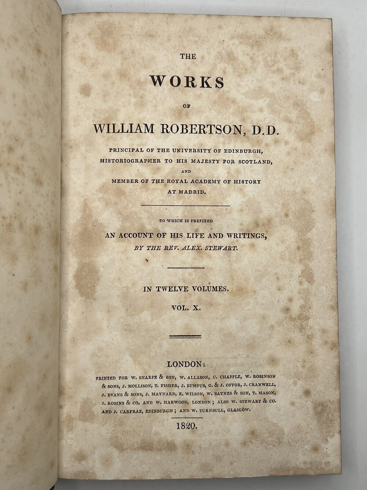 The Works of William Robertson 1820