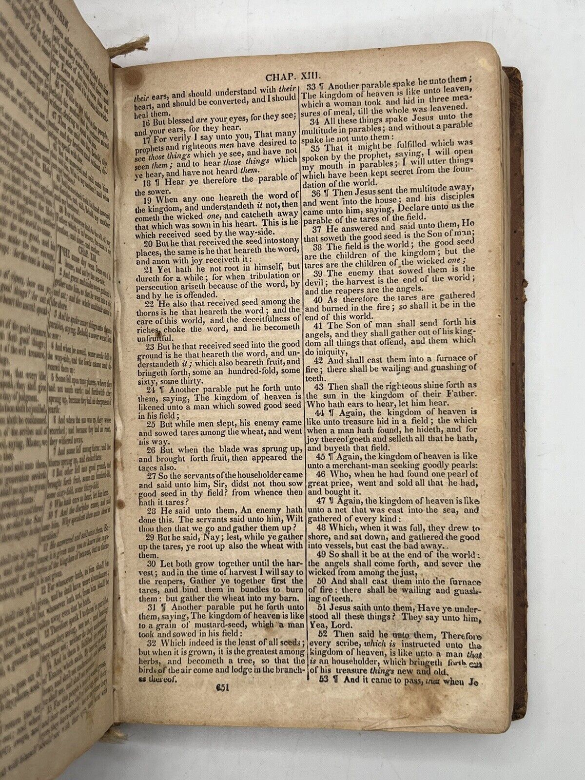 Antique King James Bible 1828 American Civil War Provenance