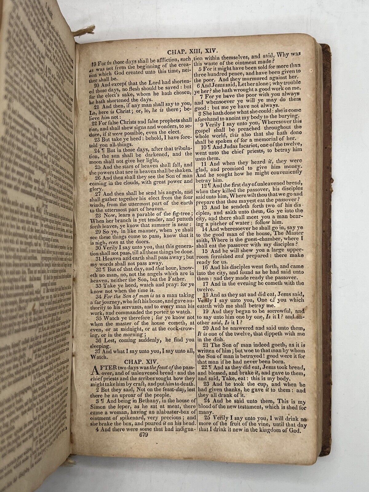 Antique King James Bible 1828 American Civil War Provenance