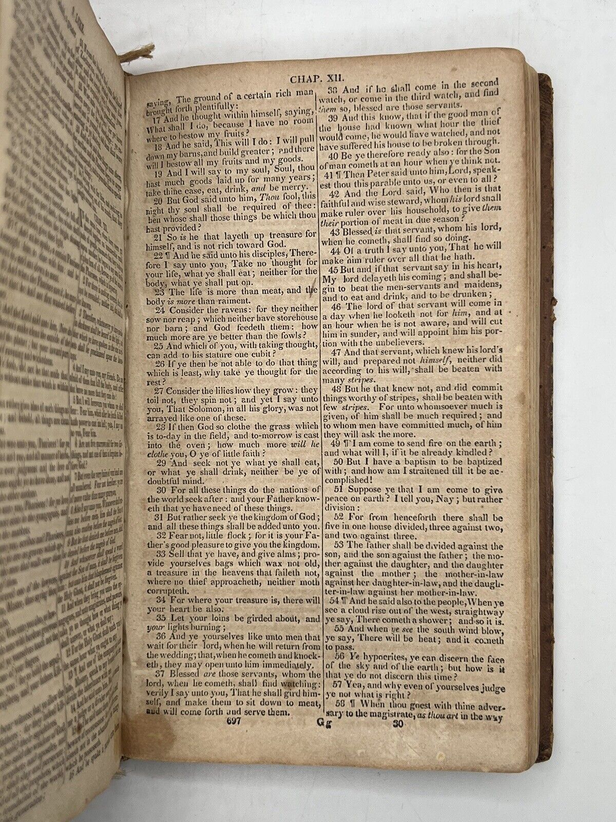 Antique King James Bible 1828 American Civil War Provenance