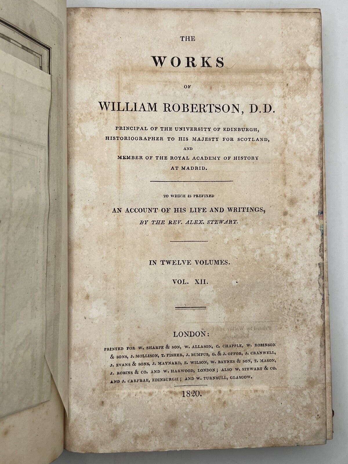 The Works of William Robertson 1820