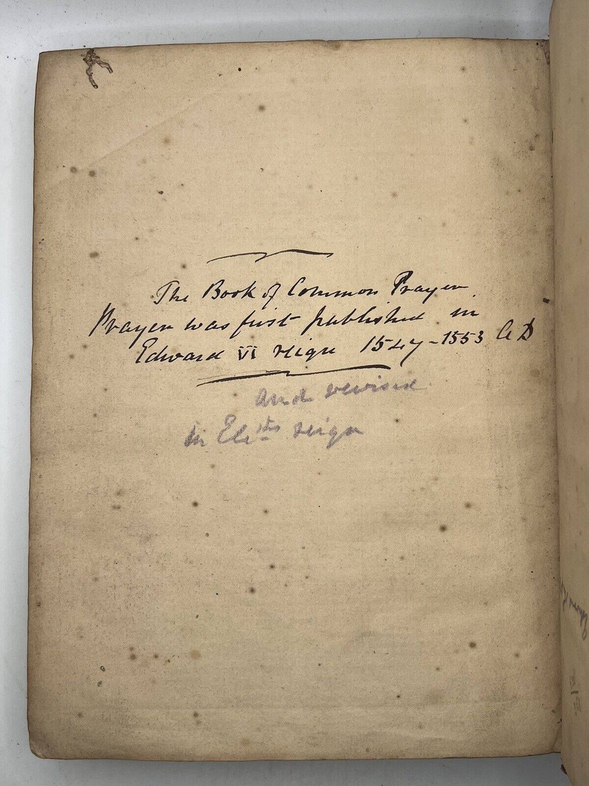 Book of Common Prayer 1692 Sombre Binder