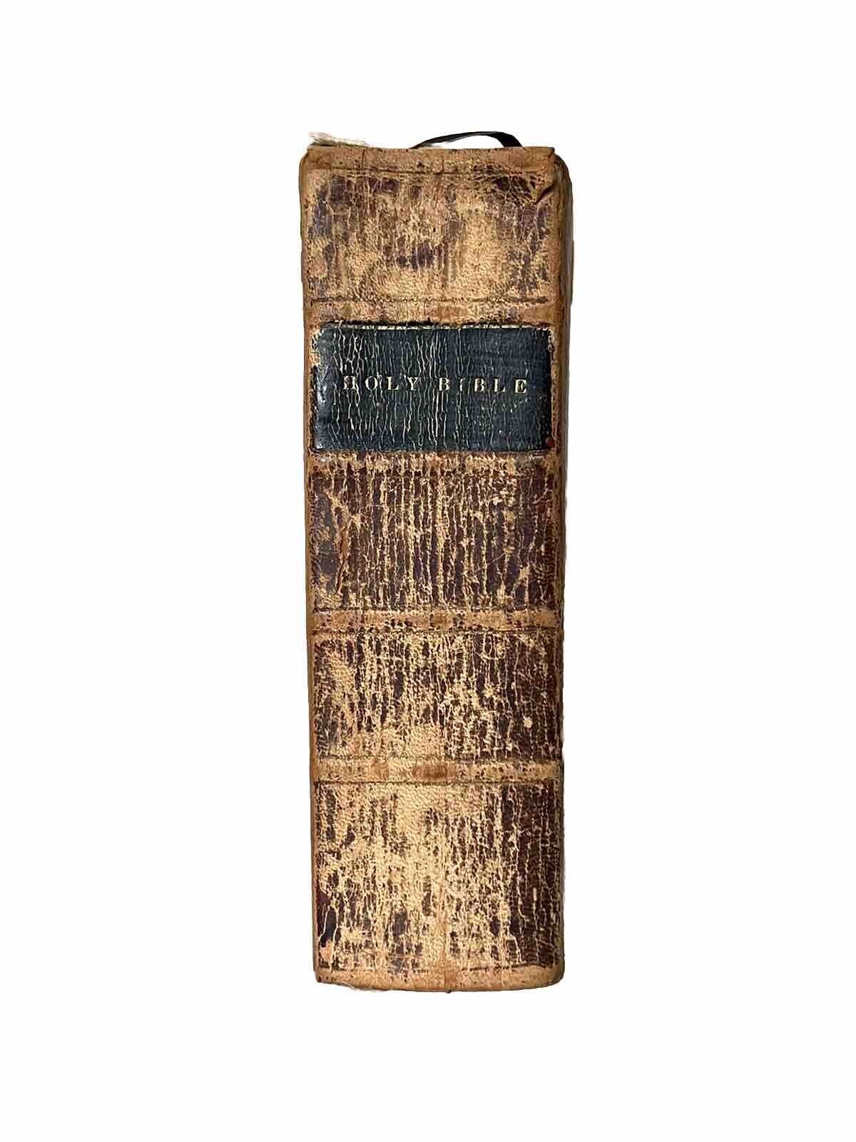 Antique King James Bible 1828 American Civil War Provenance