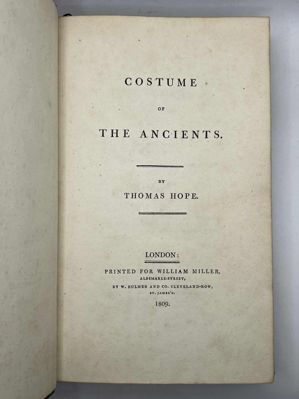 Costumes of the Ancients by Thomas Hope 1809