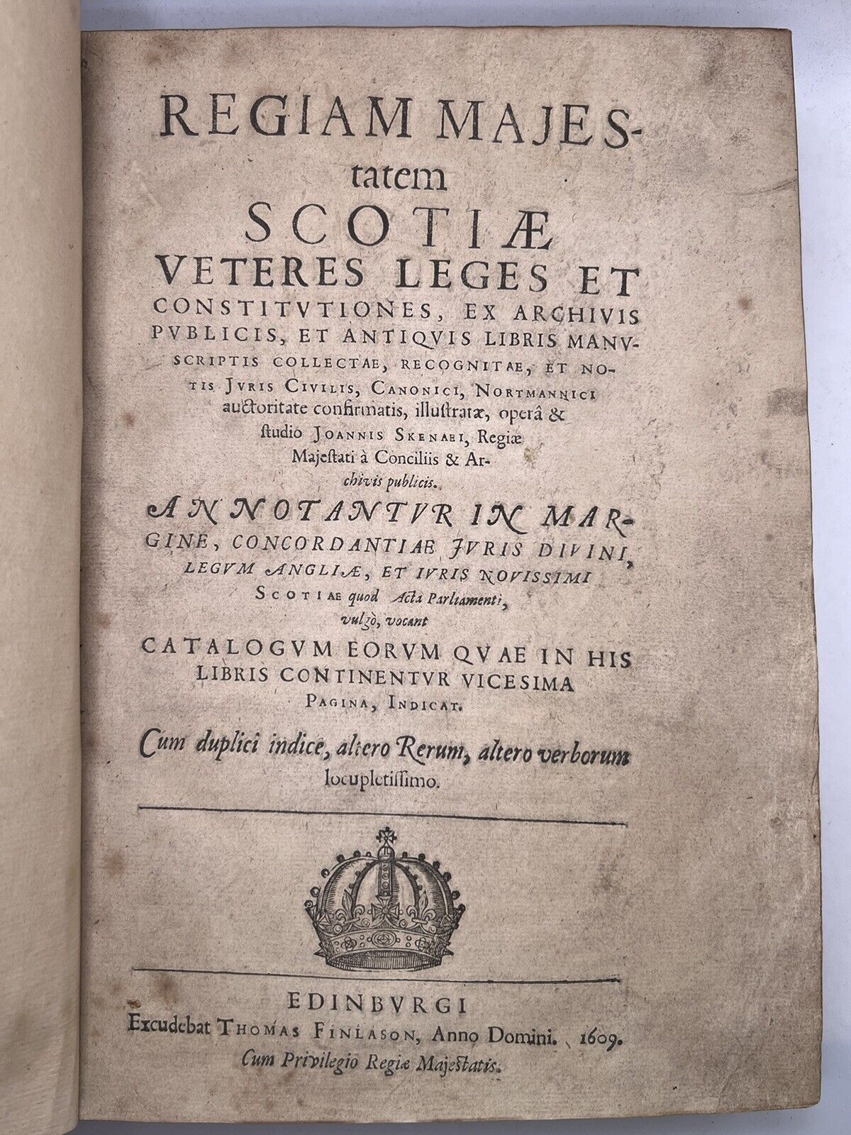 The Ancient Laws of Scotland 1609