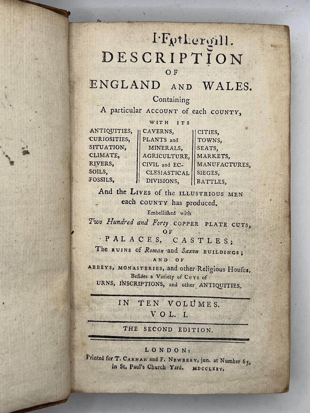 A Description of England and Wales 1775