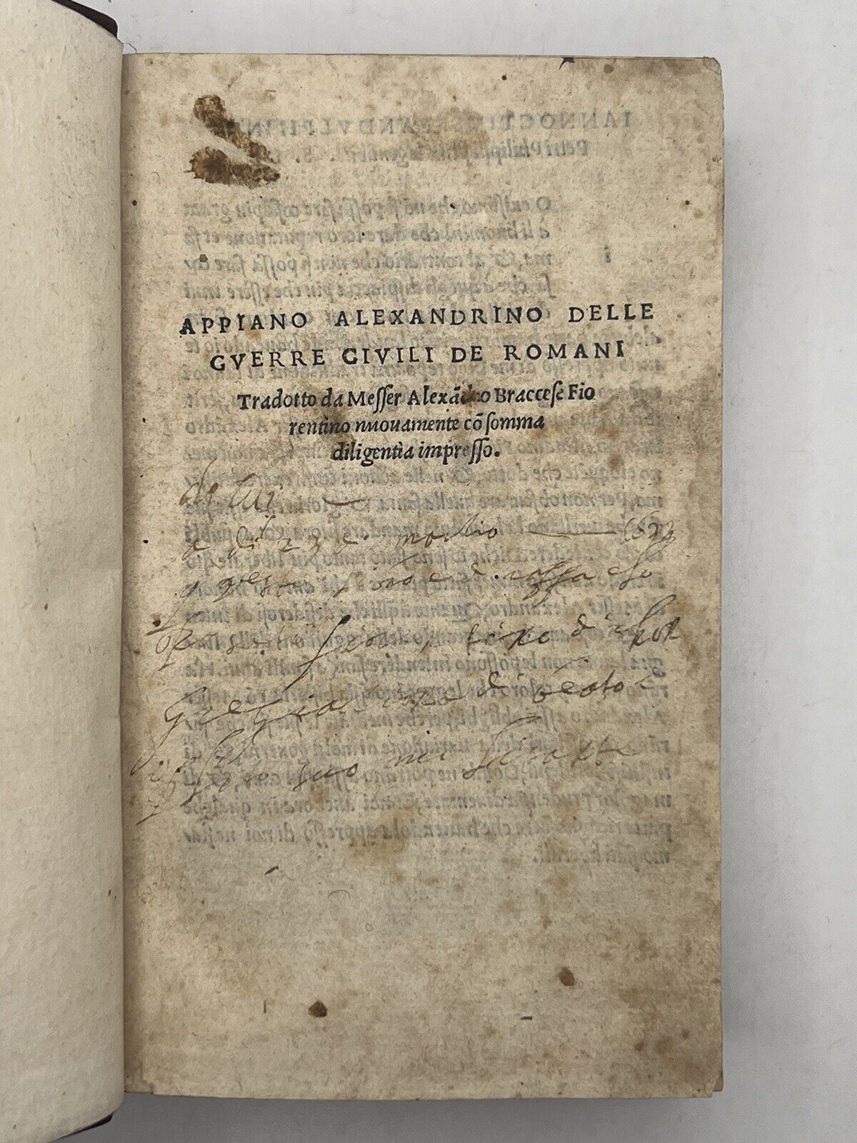 Appian's Ancient Roman History 1519 First Edition