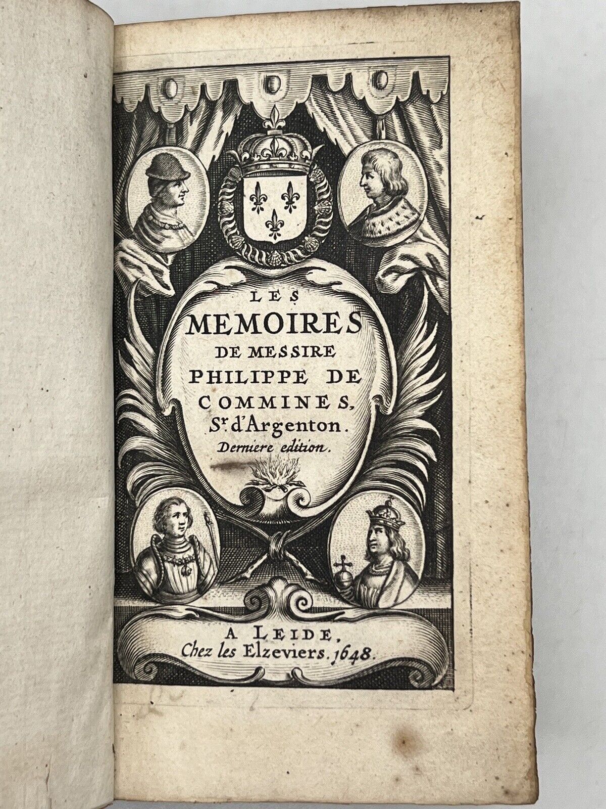 Philippe de Commines Memoirs 1648 Elzevir Press First Edition