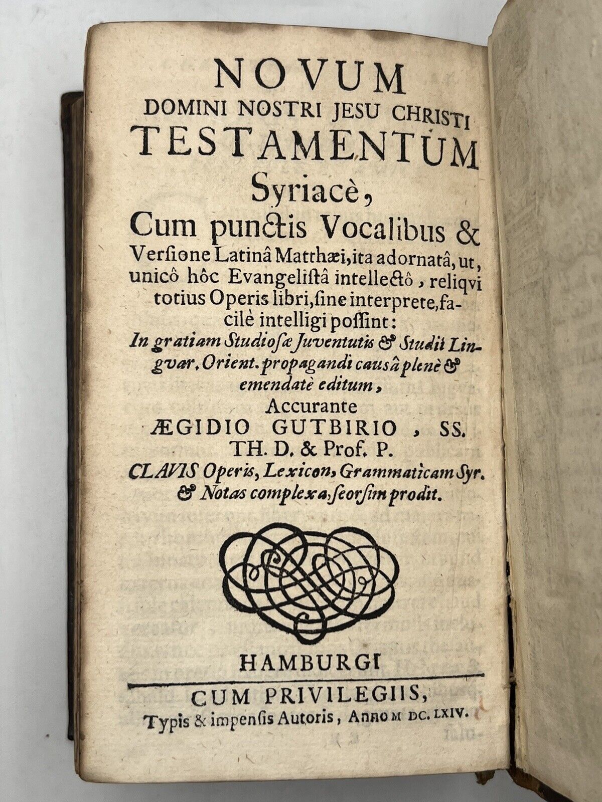 Syriac New Testament 1663-7 First Edition