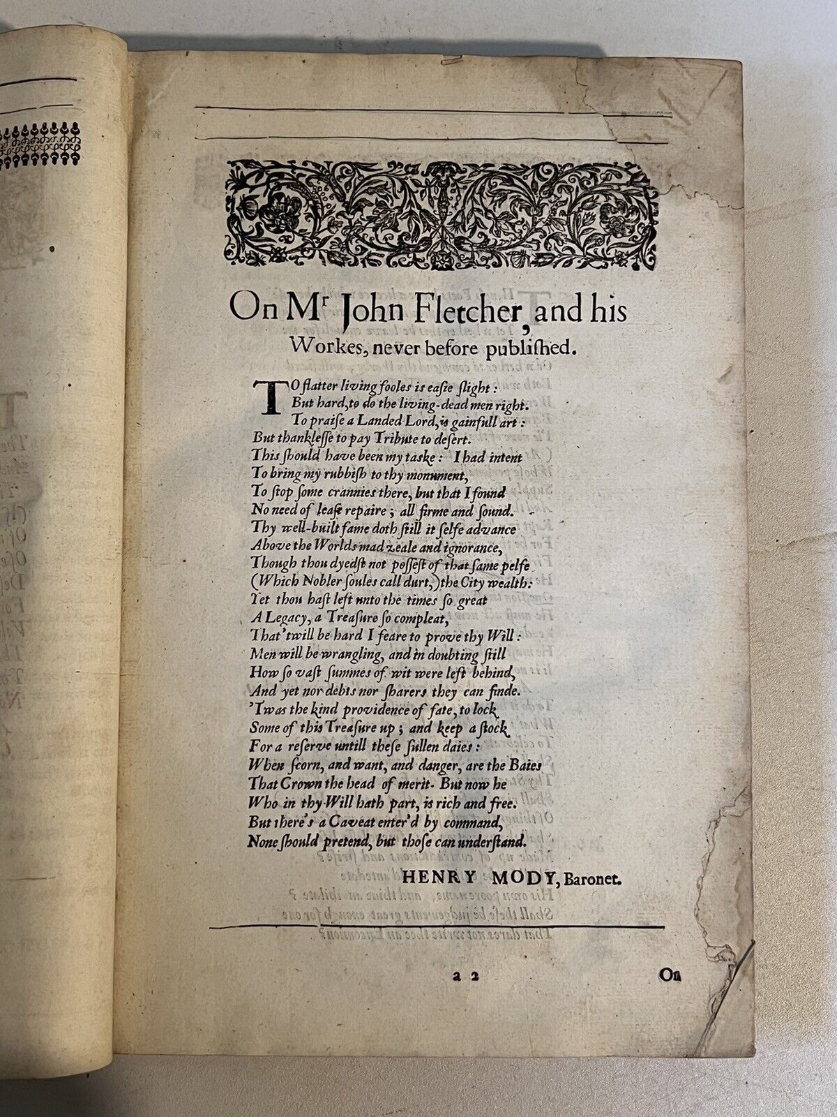 The First Folio of Beaumont & Fletcher 1647