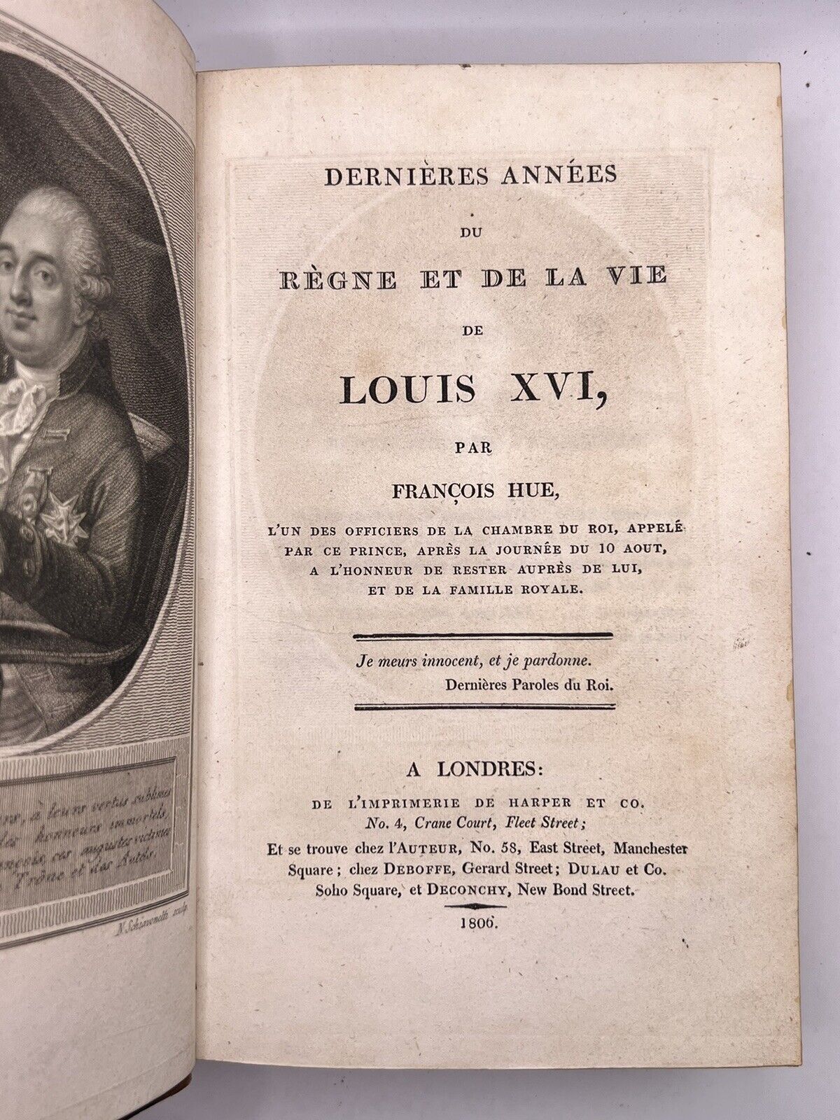 Life of Louis XVI by Francois Hue 1806