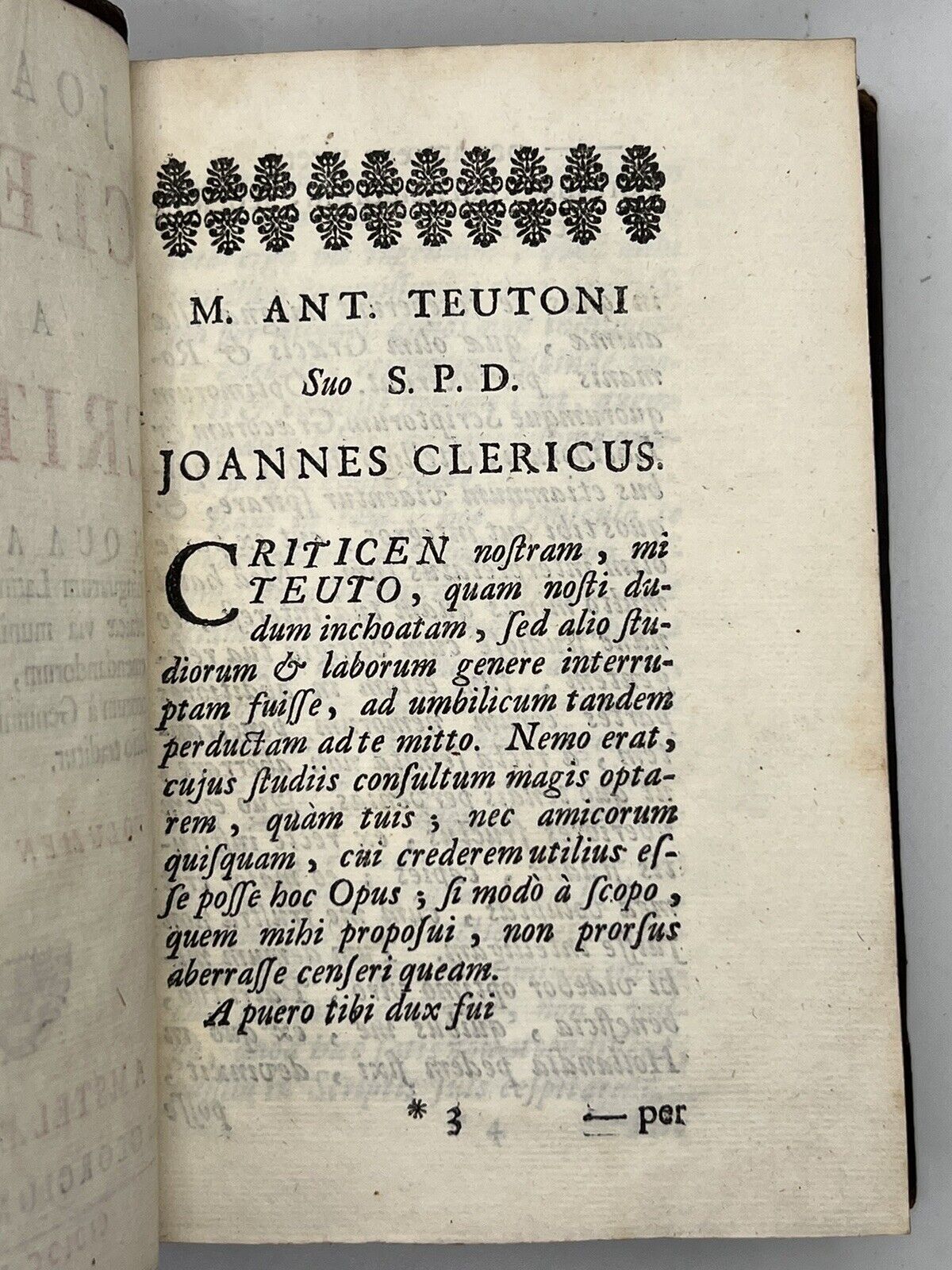 Ars Critica by Jean le Clerc 1697 First Edition