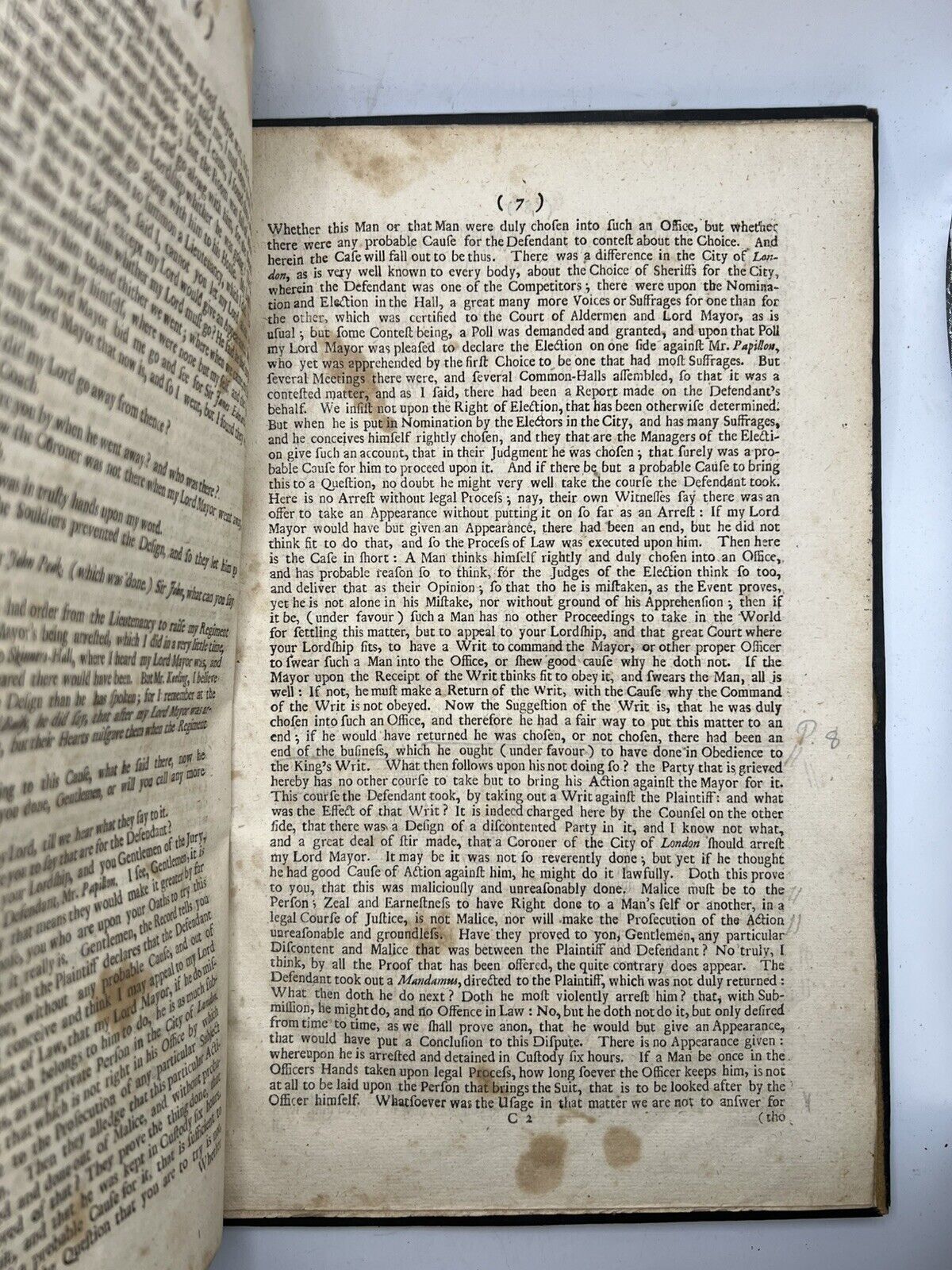 An Account of the Trial Between William Pritchard & Thomas Papillon 1689