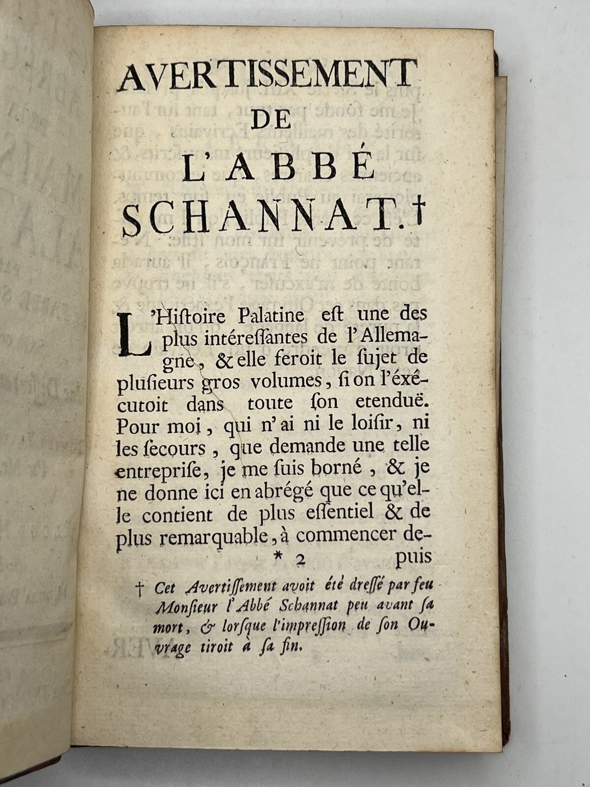 An Abridged History of the Palatine House by Abbé Schannat 1740