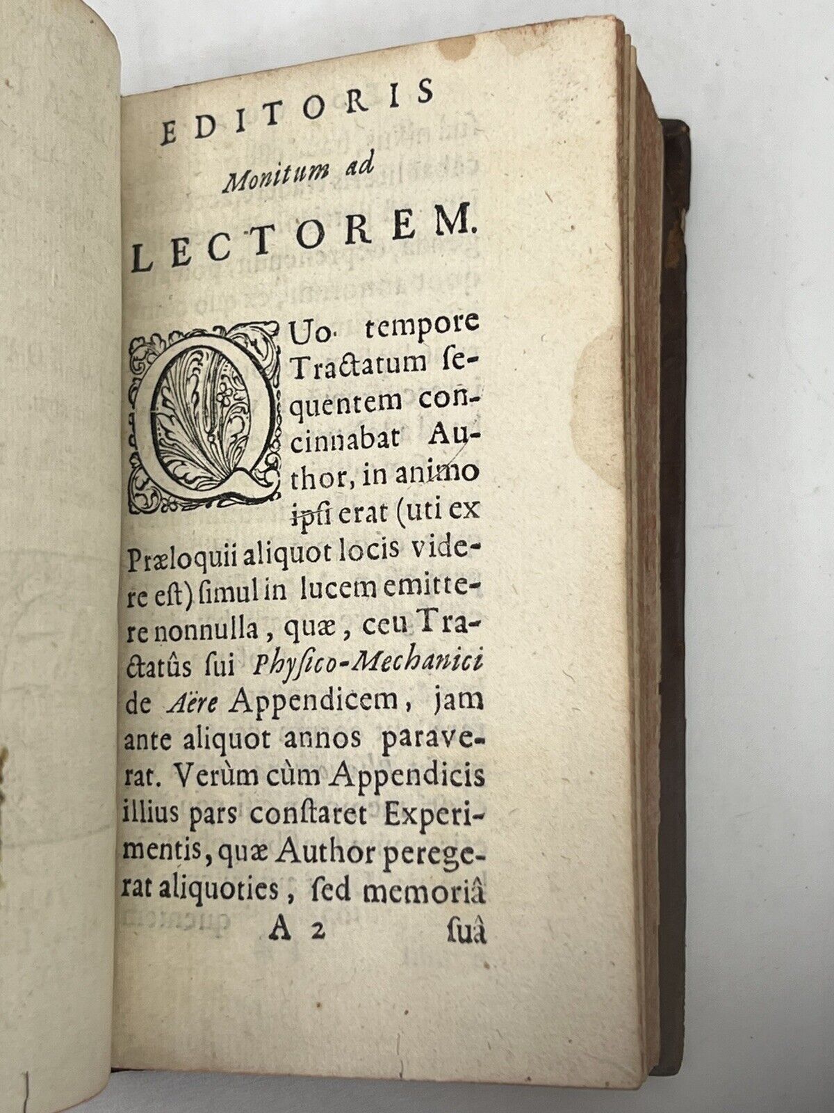 Paradoxa Hydrostatica by Robert Boyle 1670 First Latin Edition