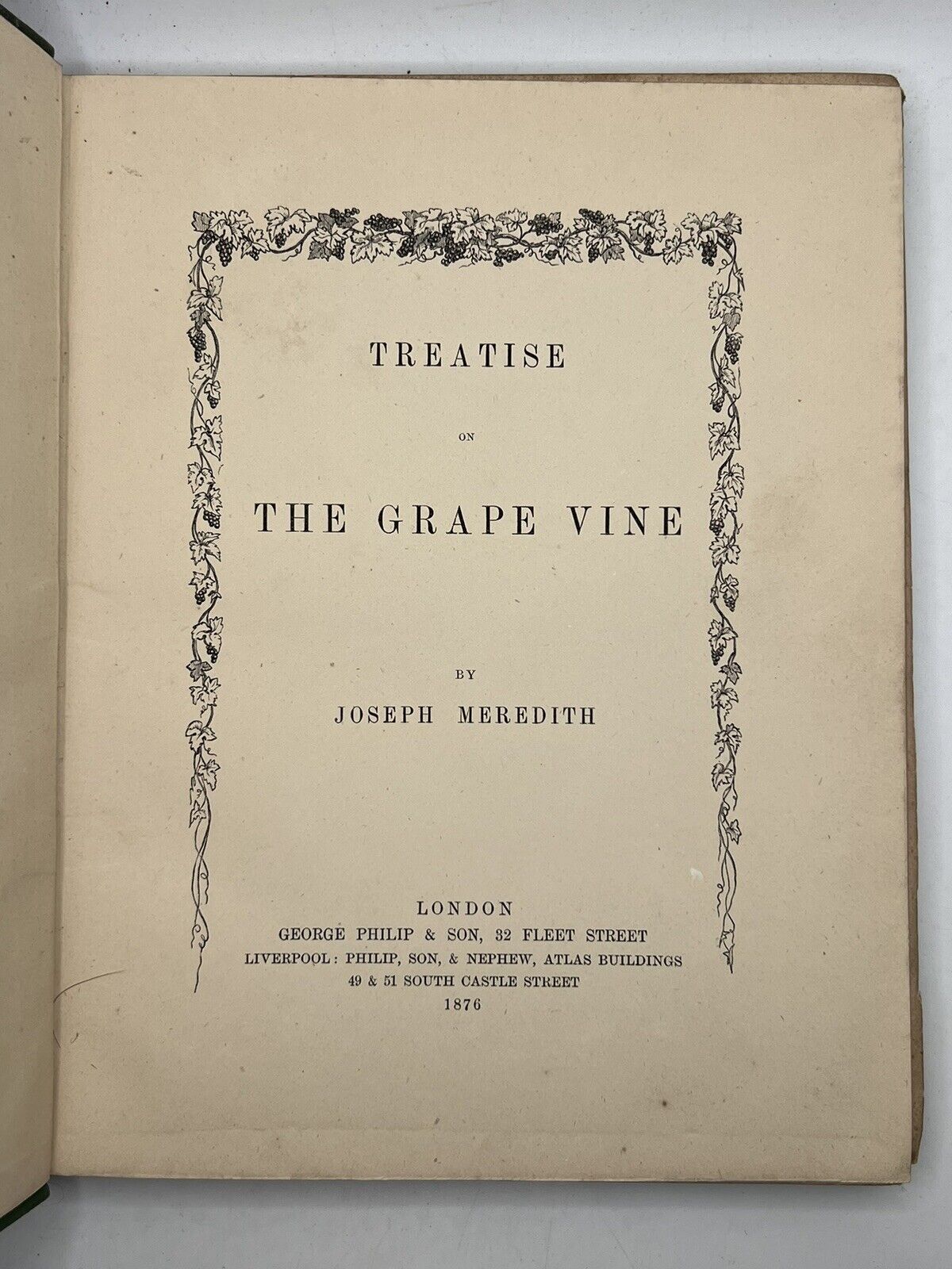 The Grape Vine by Joseph Meredith 1876 First Edition