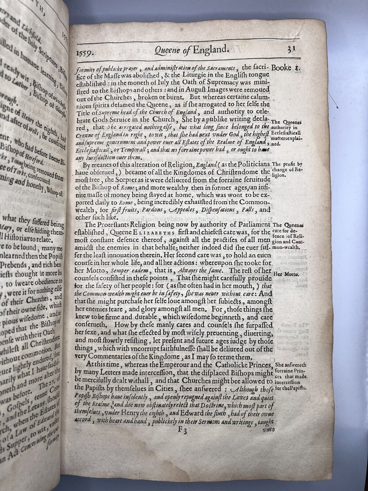 The History of Queen Elizabeth I by William Camden 1630 First Edition