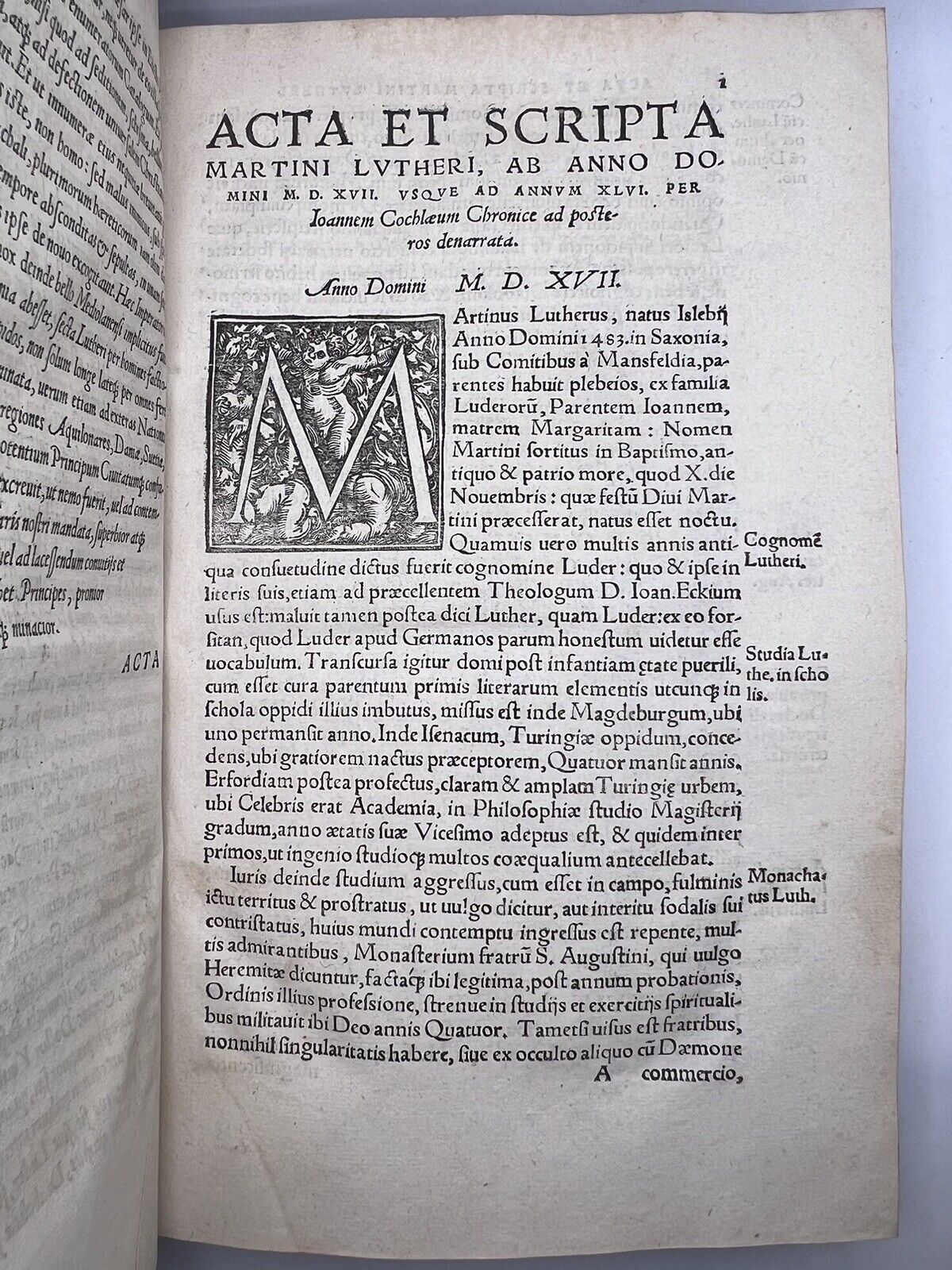 The Chronicles of Martin Luther 1549 Post Incunable