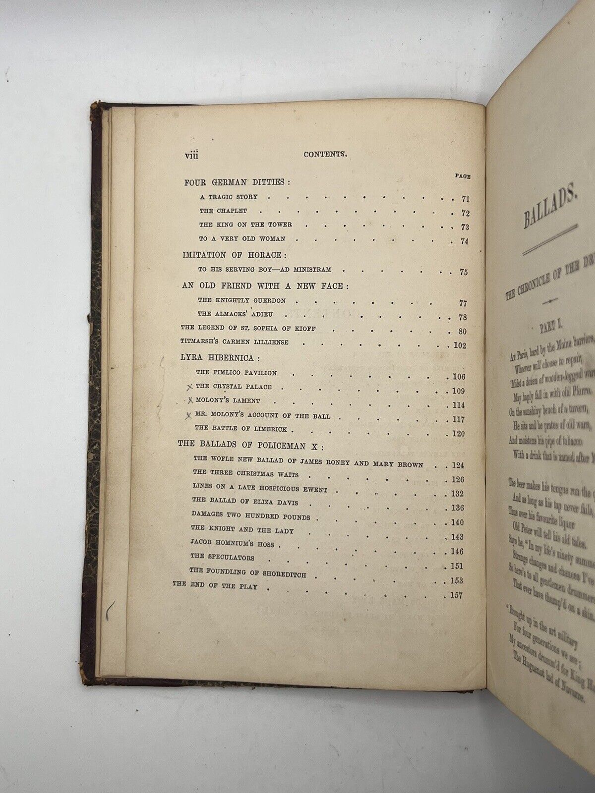 Ballads by W. M. Thackeray 1856 First Edition