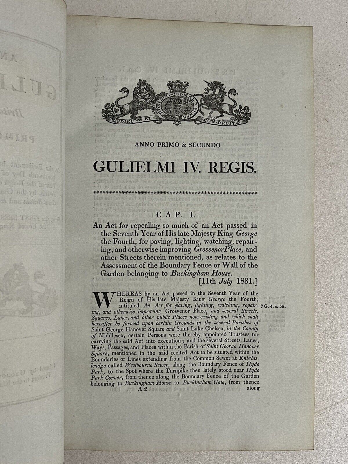 A Collection of the Public General Statutes 1831 Royal Binding, UK Chancery Copy