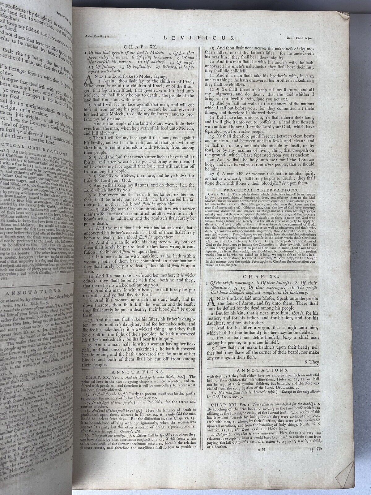 Antique King James Bible 1782-4 Ostervald