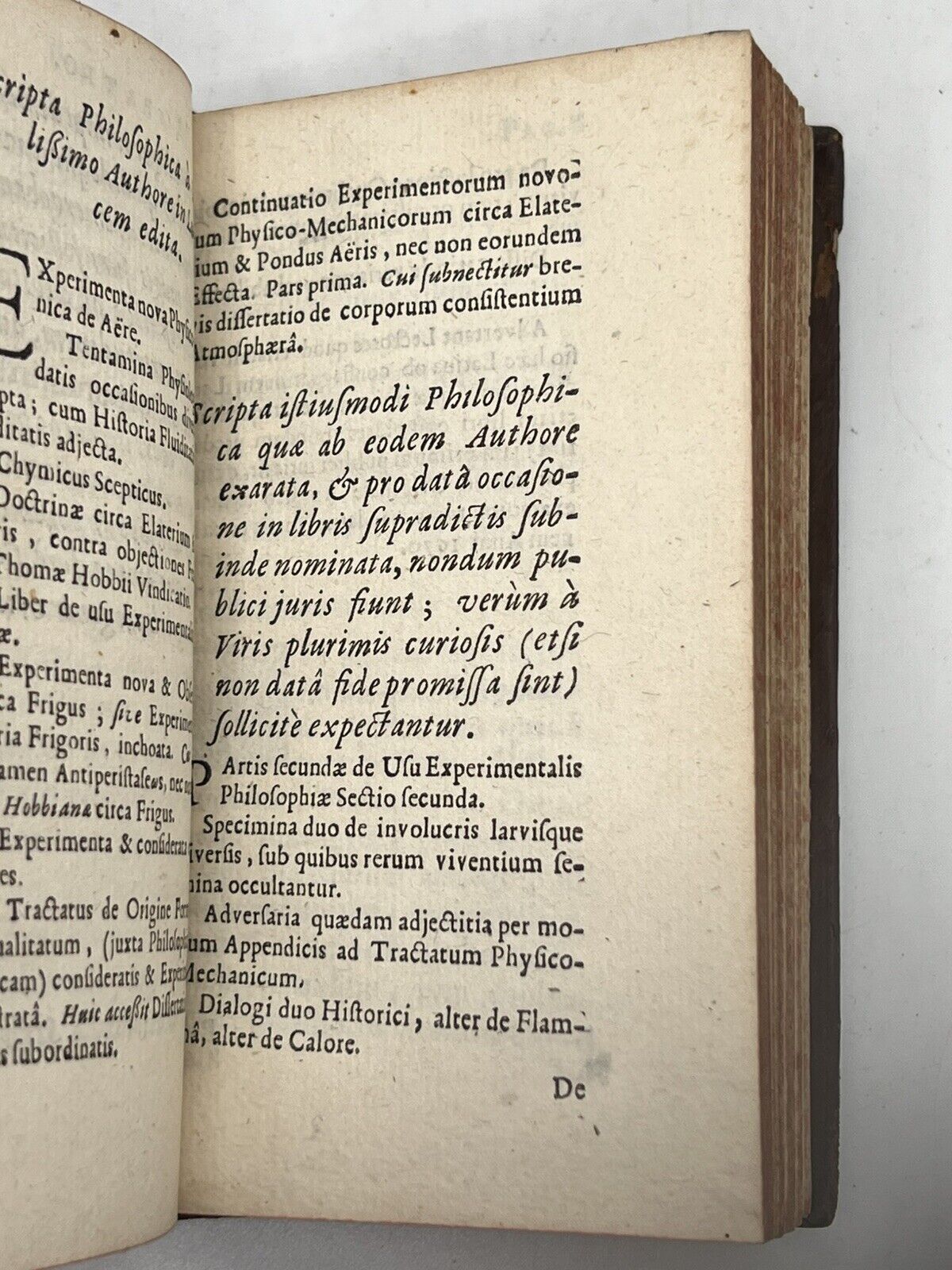 Paradoxa Hydrostatica by Robert Boyle 1670 First Latin Edition