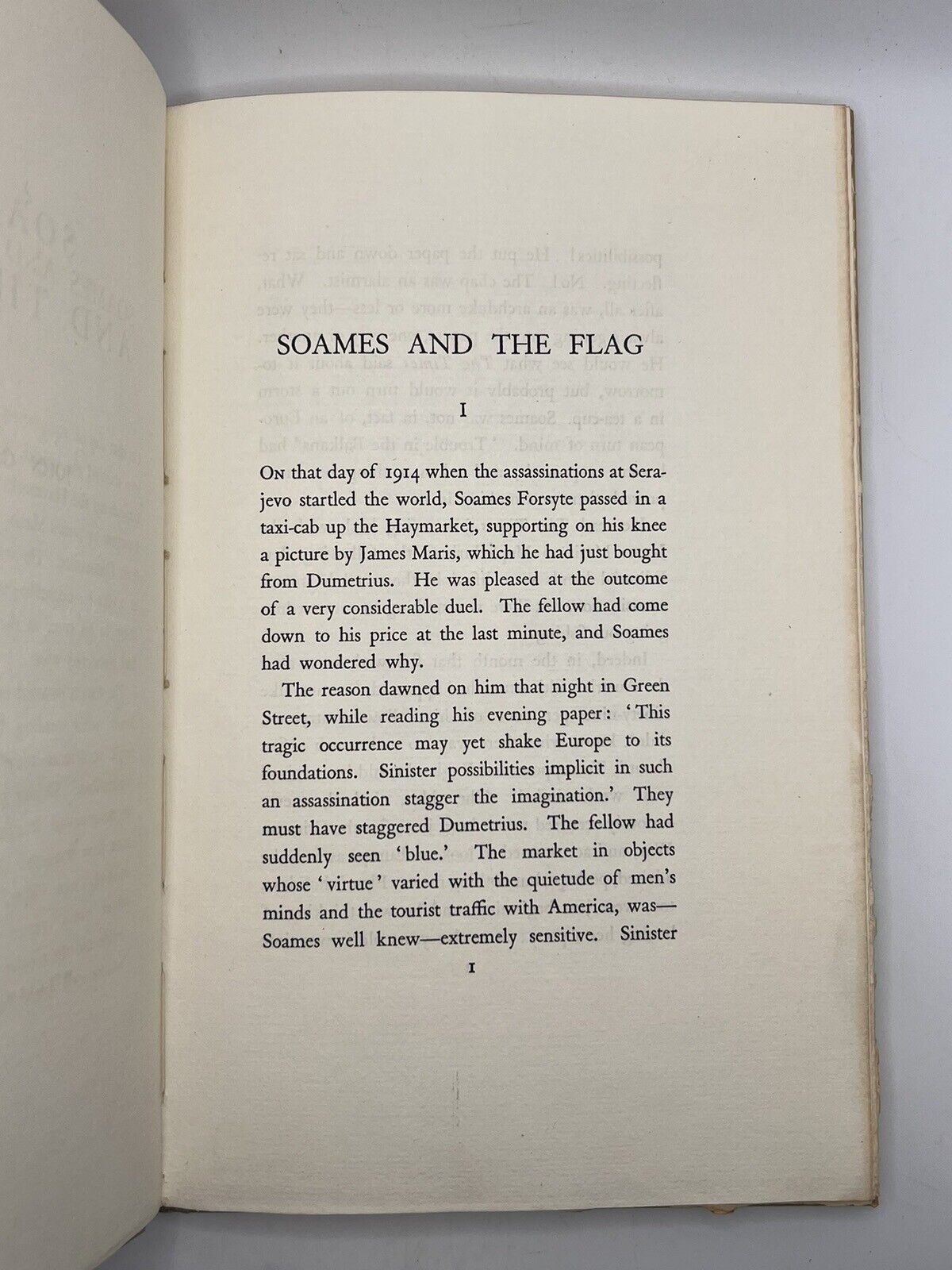 Soames and the Flag 1930 John Galsworthy SIGNED LIMITED Ed. #87
