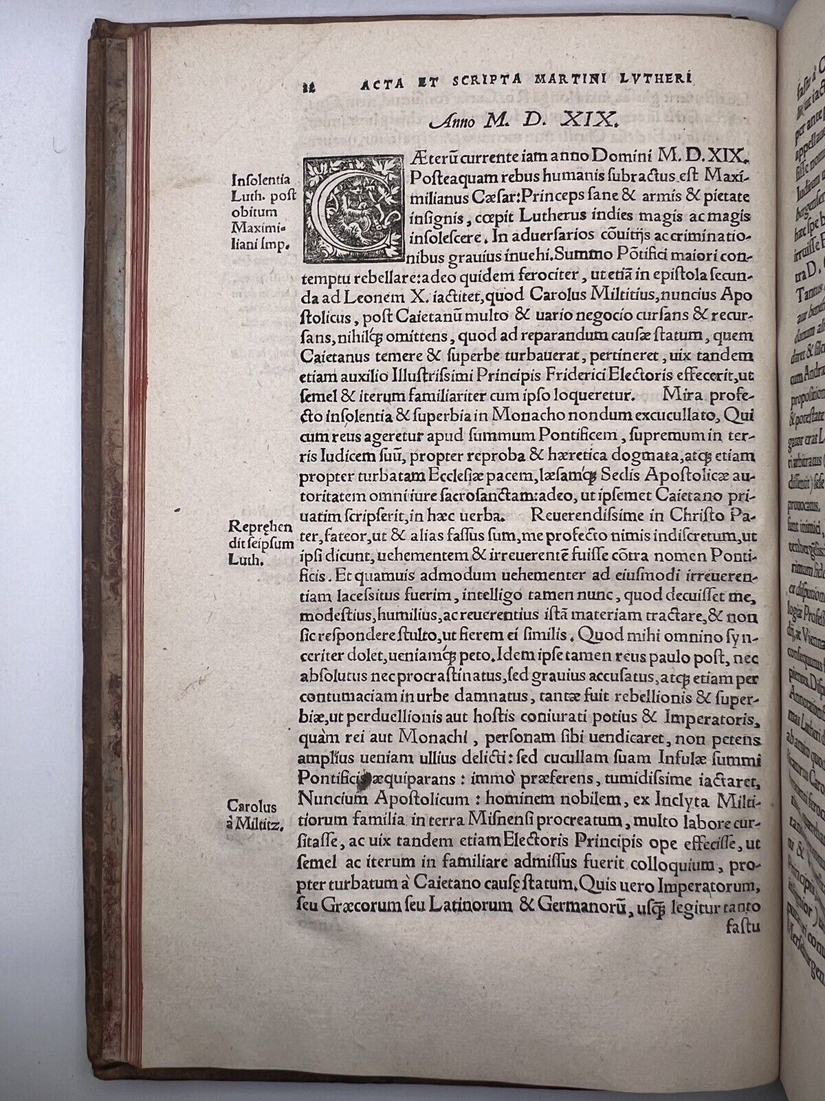 The Chronicles of Martin Luther 1549 Post Incunable