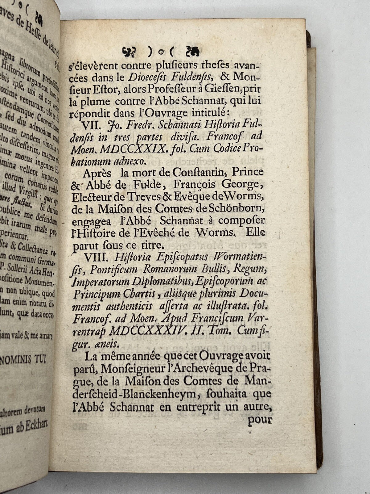 An Abridged History of the Palatine House by Abbé Schannat 1740