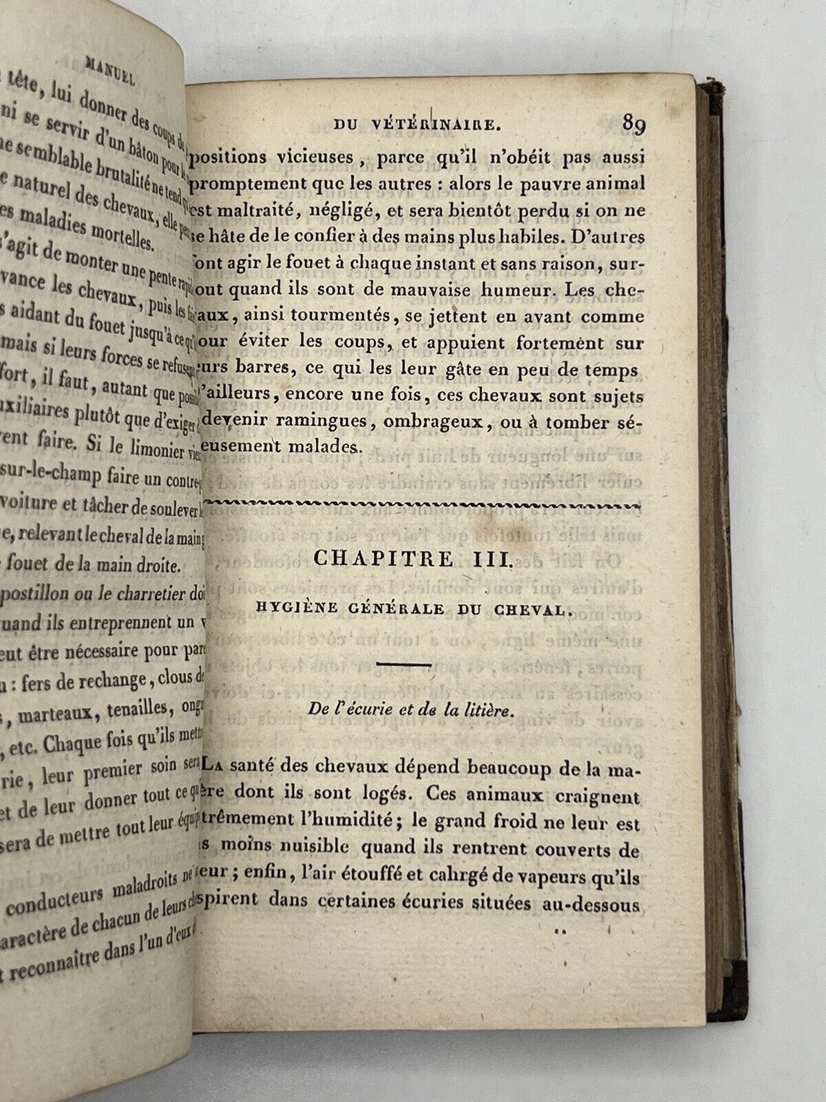 Antique Veterinarian Manual for Horses 1826