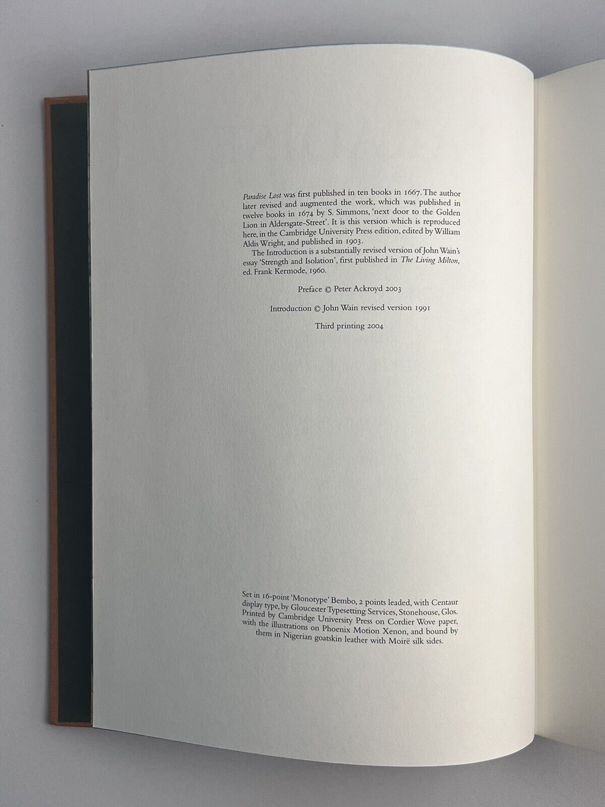 Paradise Lost by John Milton 2004 Folio Society