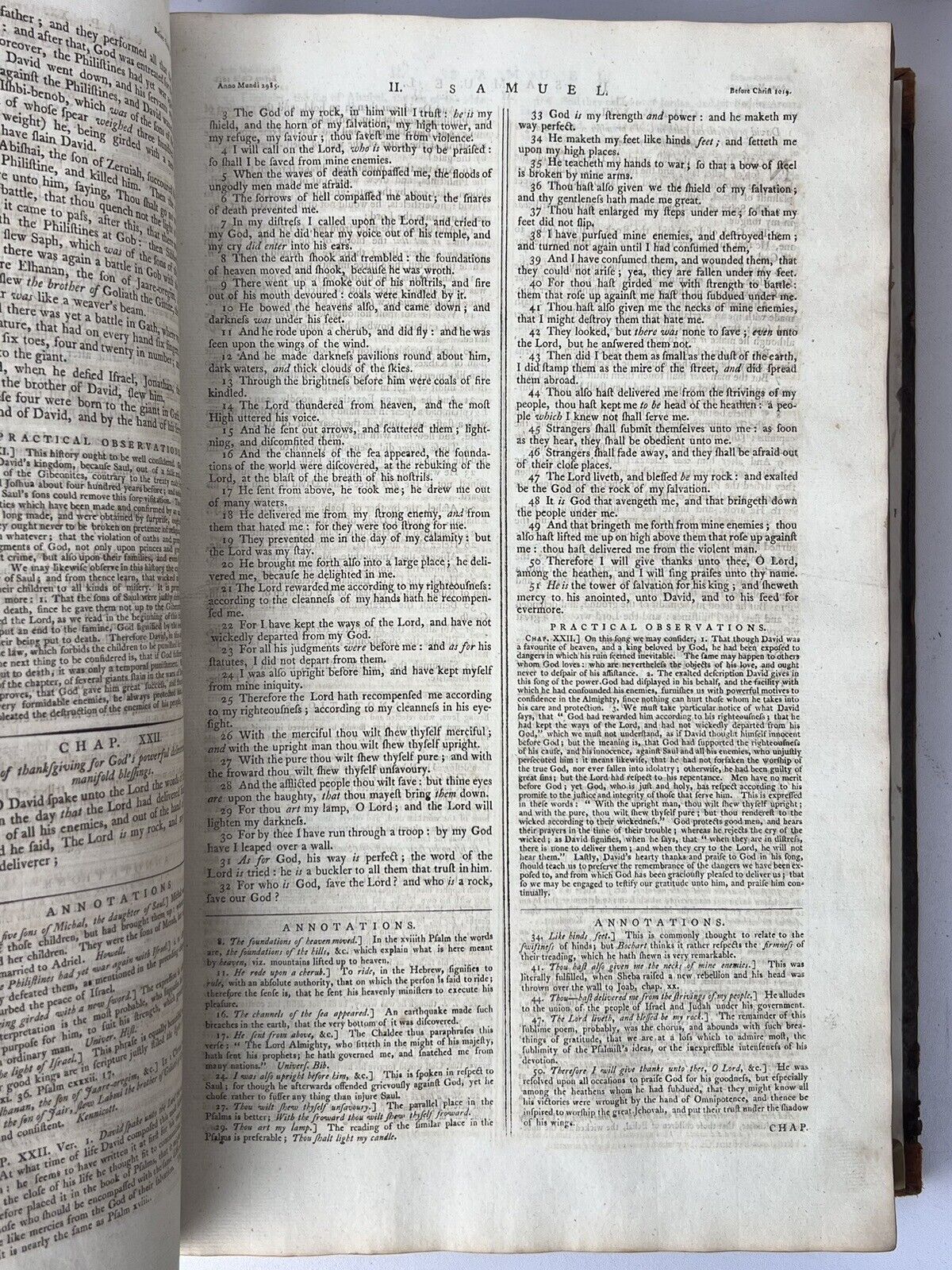 Antique King James Bible 1782-4 Ostervald