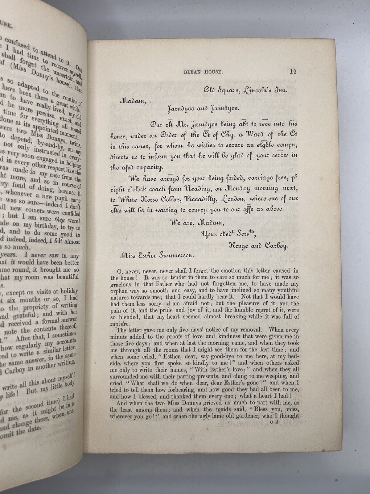 Bleak House - Charles Dickens 1853 First Edition First Impression