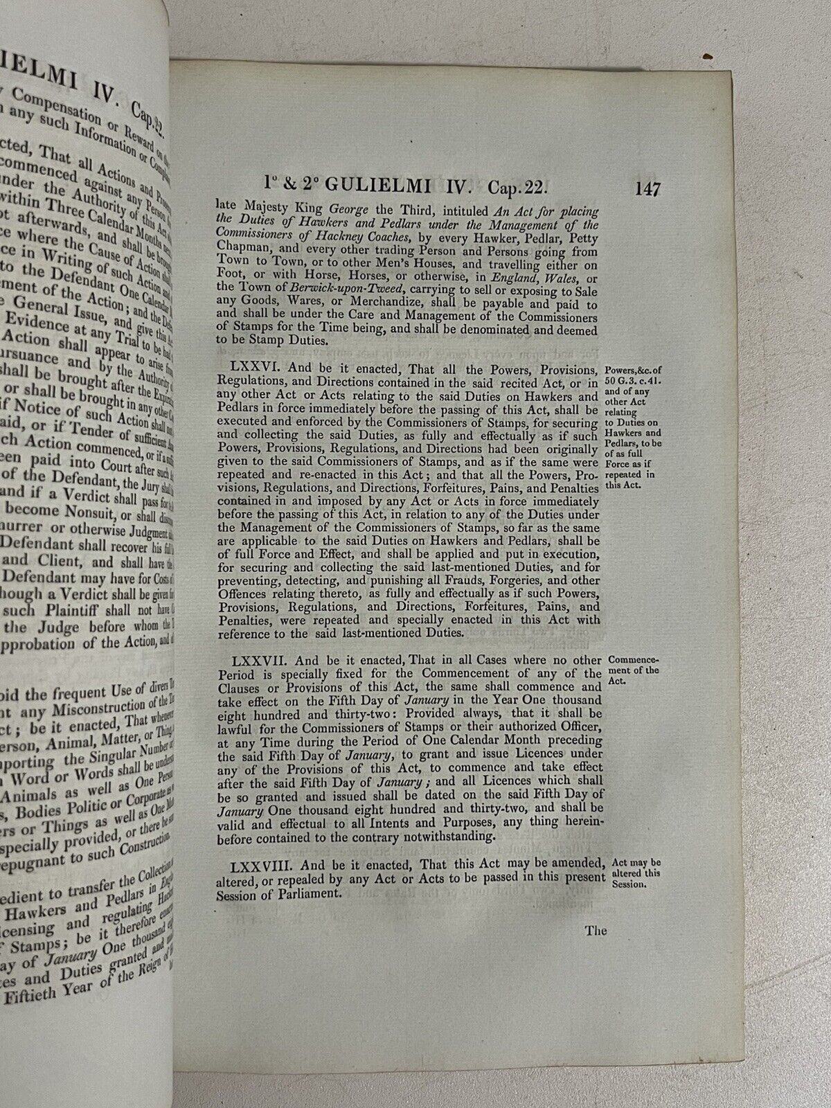 A Collection of the Public General Statutes 1831 Royal Binding, UK Chancery Copy
