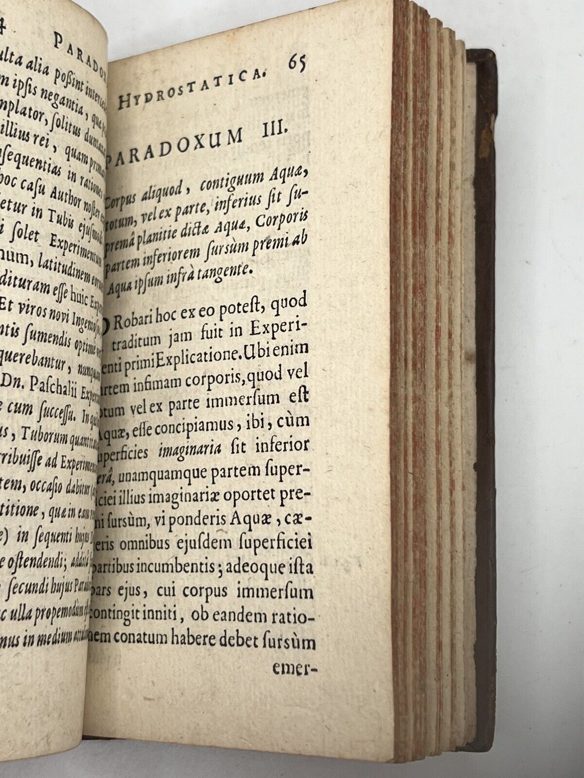 Paradoxa Hydrostatica by Robert Boyle 1670 First Latin Edition
