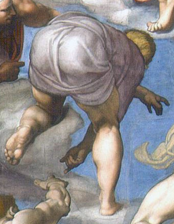Circle of MICHELANGELO c.1550; Sketch for the Sistine Chapel Last Judgement
