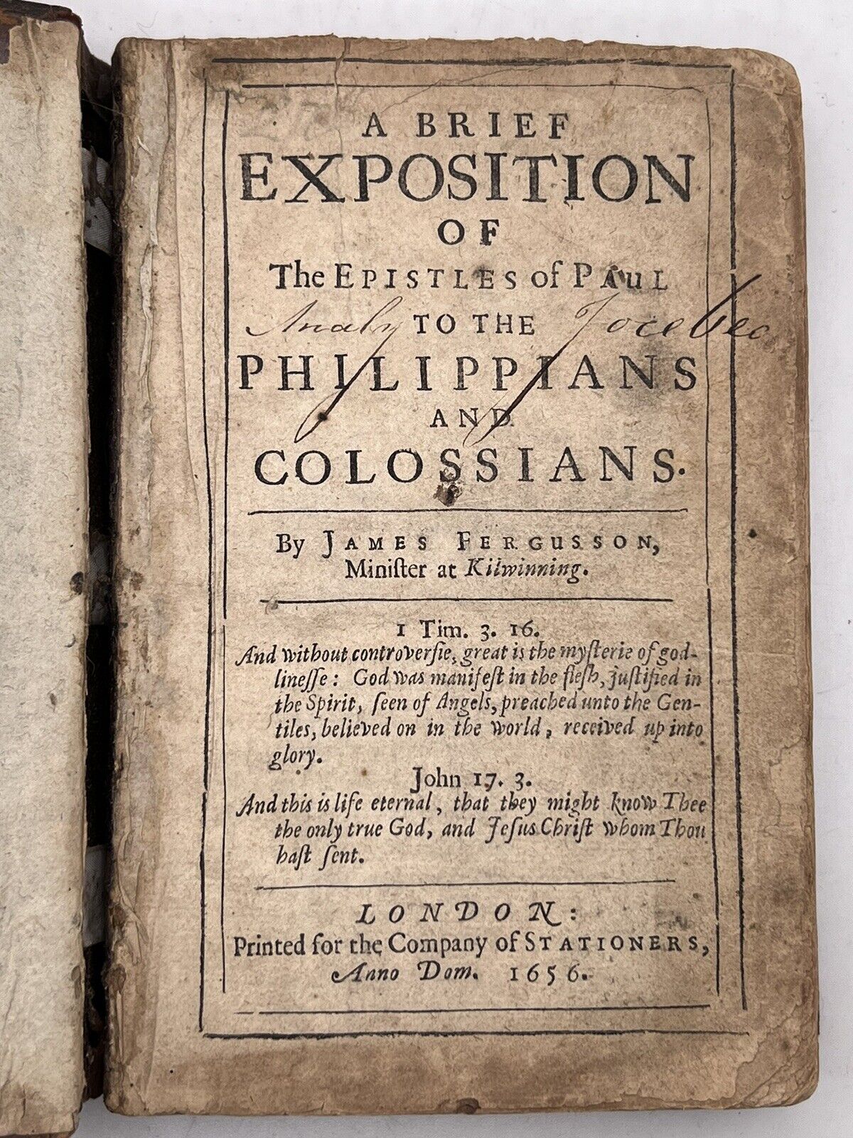 Exposition of the Epistles of Paul to the Philippians and Colossians 1656