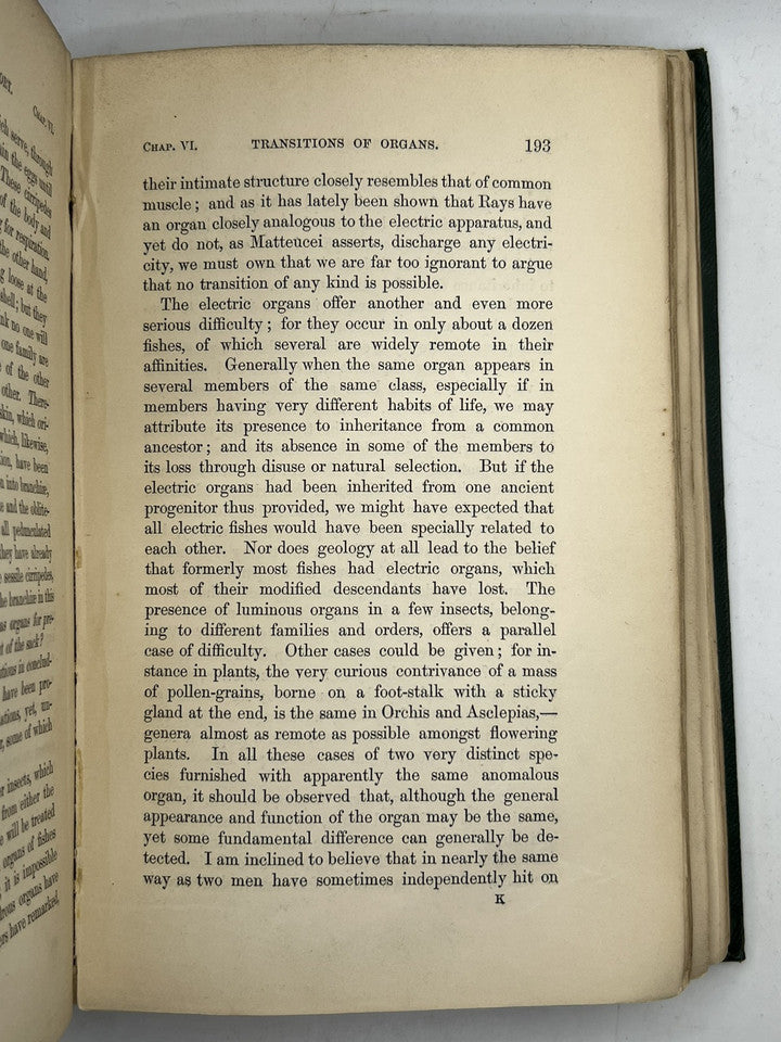 The Origin of Species by Charles Darwin 1860 Second Edition in Original Cloth