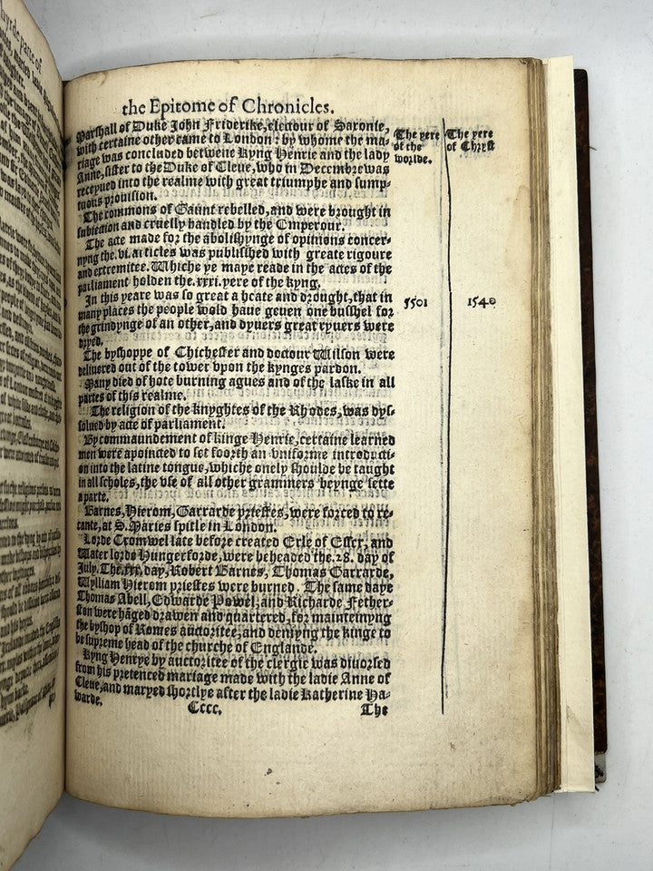 Thomas Lanquette's Epitome of Chronicles 1559