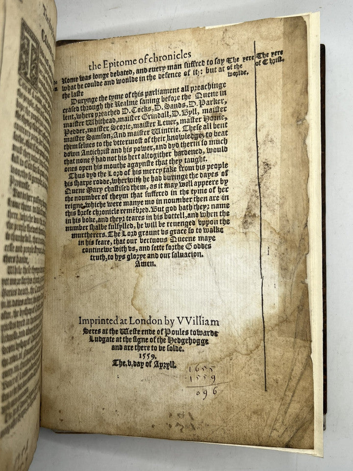 Thomas Lanquette's Epitome of Chronicles 1559