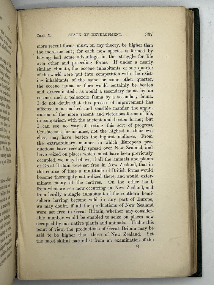 The Origin of Species by Charles Darwin 1860 Second Edition in Original Cloth