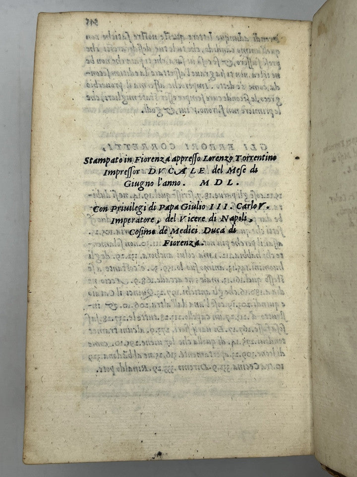 Orlando Furioso by Ludovico Ariosto 1549 Post-Incunable
