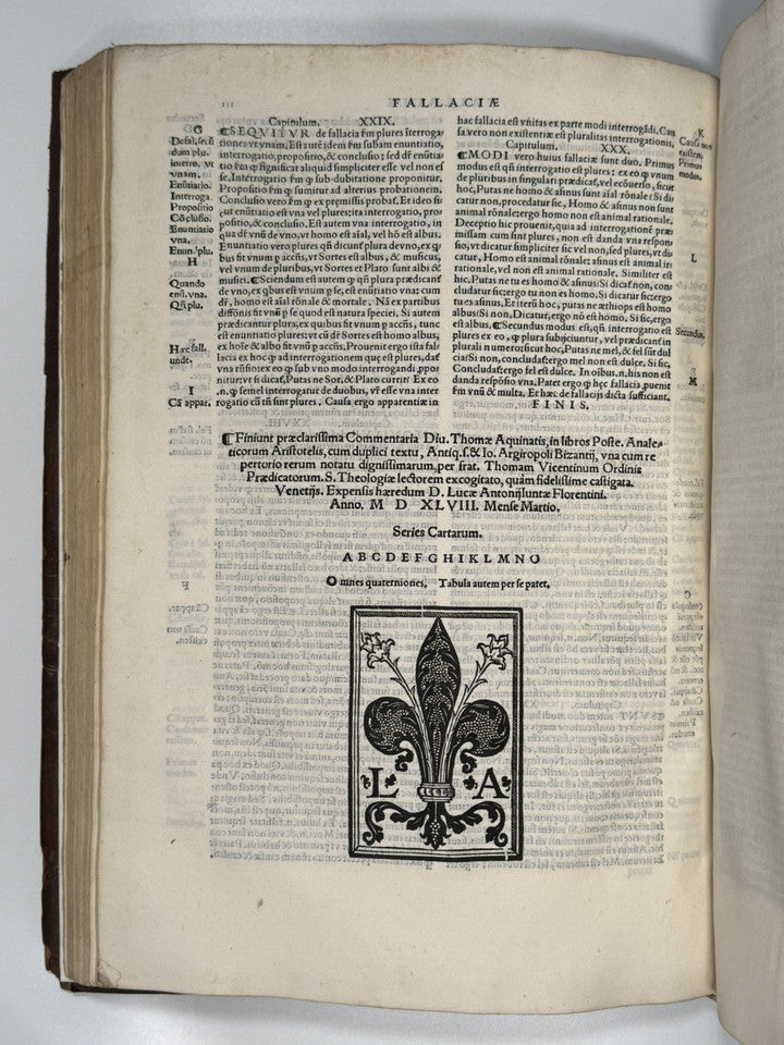 St Thomas Aquinas on Aristotle 1548 Post Incunable